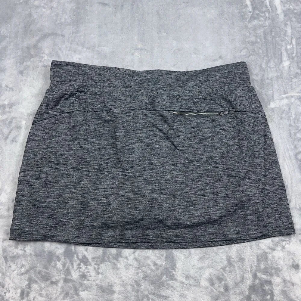 Athleta Metro Downtown Skort Womens Size XL Heathered Gray Pockets Tennis Golf